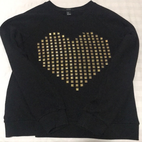 Black Heart Bedazzled Sweater - Picture 3 of 3